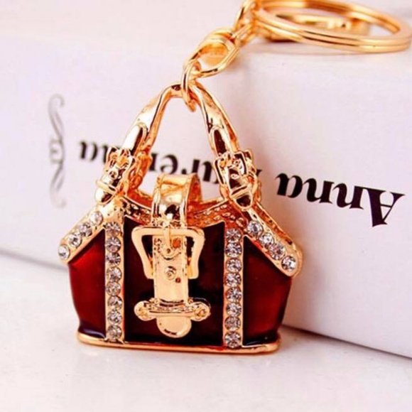 3 Color Lady Hangbag Crystal Keychains - Picture 6 of 8